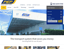 Tablet Screenshot of peptransport.com.au